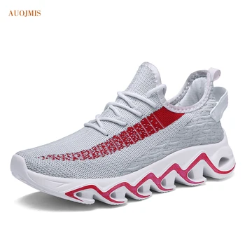 

New blade shoes cross-border foreign trade large size flying woven running shoes men's shoes breathable casual youth shoes
