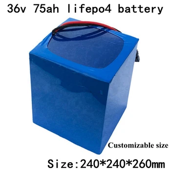 

Rechargeable LiFePO4 36v 75ah Lifepo4 Battery with BMS 12S for 3000W Electric Power Tools Energy Storage System + 10A Charger