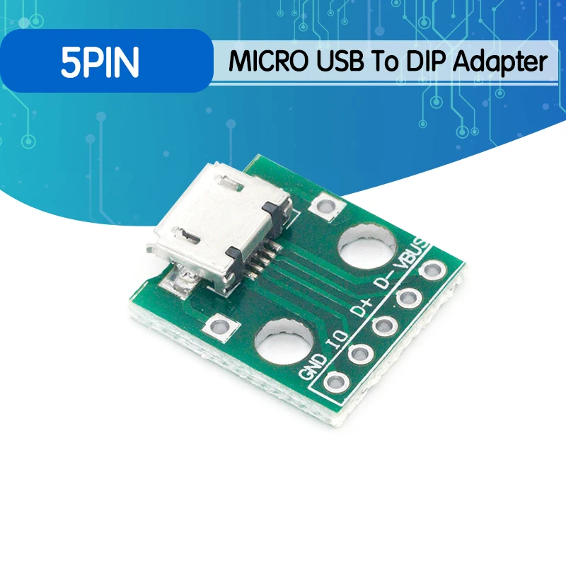 10 шт. адаптер MICRO USB Для DIP адаптера 5 контактный женский разъем Фотографическая