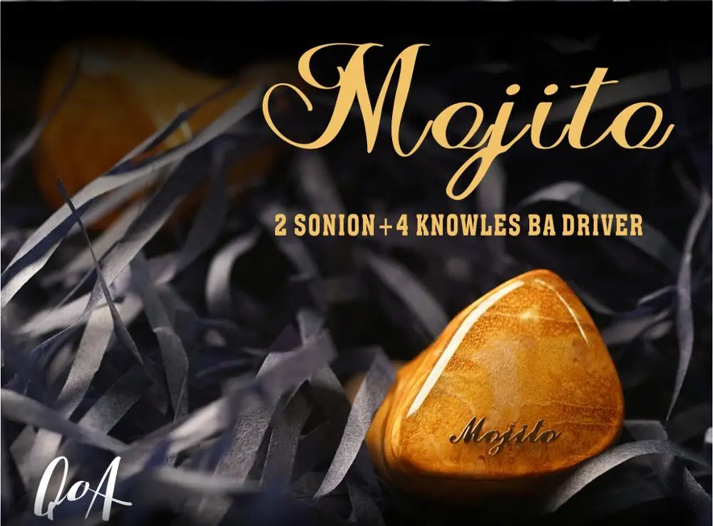 Наушники вкладыши QOA Mojito 2 Sonion BA + 4 Knowles 6BA Hi Fi DJ монитор с контактным посеребренным