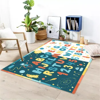 

Cartoon Letter Number Space Children Room Carpet Bedroom Bedside Mat Nordic Cute Kids Play Mat For Girl Boys Hallway Carpet