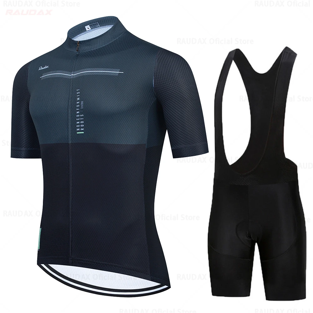 Conjunto De Ciclismo Para Hombre - Maillot Manga Corta Y Culotte Con Almohadilla De Gel 19D, Transpirable Y De Alto Rendimiento