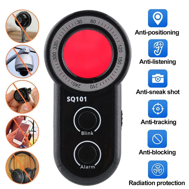 SQ 101 Anti-Spy Camera Hidden RF Signal Bug Detector Mini Wireless Camera Radio Wave Signal GSM Device Finder Laser Detector SQ 101 Anti-Spy Camera Hidden RF Signal Bug Detector Mini Wireless Camera Radio Wave Signal GSM Device Finder Laser Detector