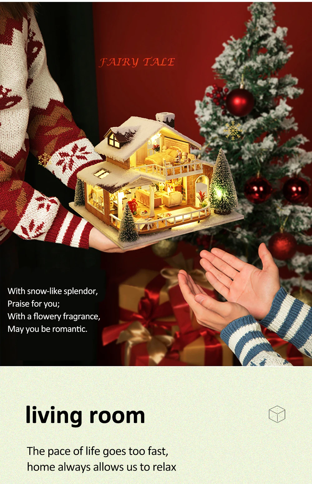 New Diy House Miniature Dollhouse Kit Christmas Carnival Building Model Room Box Wood Doll House Furniture Kids Toys Adult Gifts