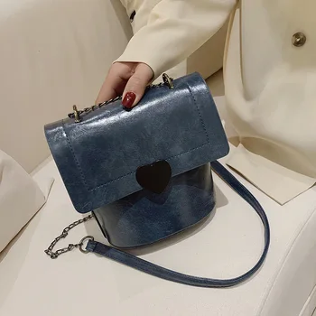 

Women's bags 2020 new shoulder bag simple bright PU messenger bag Korean fashion all-match bucket bag