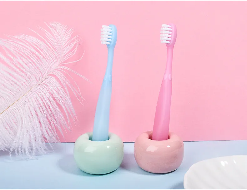 3-6 aged 1pink 1blue Y-kelin, детская зубная щетка для детей 0-6 лет, детская зубная щетка для детей 0-3, 3-6 лет, мягкий силиконовый жевательный карандаш с мягкой щетиной - Цвет: 3-6 aged 1pink 1blue