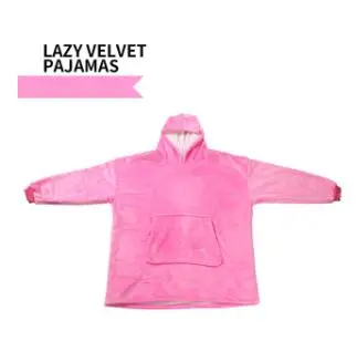 pink Новое Флисовое одеяло с рукавами, уличное одеяло с капюшоном и карманом, теплая мягкая толстовка с капюшоном, халат, свитер, пуловер - Цвет: pink