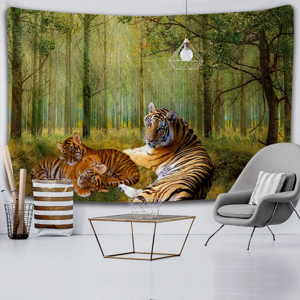 

SepYue лес животное белый тигр богемный гобелен настенные гобелены покрытия пляжное полотенце Коврик для йоги украшение для дома искусство