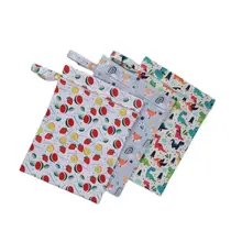 Baby Show – sac à couches pour bébé 30x40cm, imperméable, réutilisable, écologique, sac à couches pour enfants, sac de rangement imprimé à fermeture éclair avec boutons