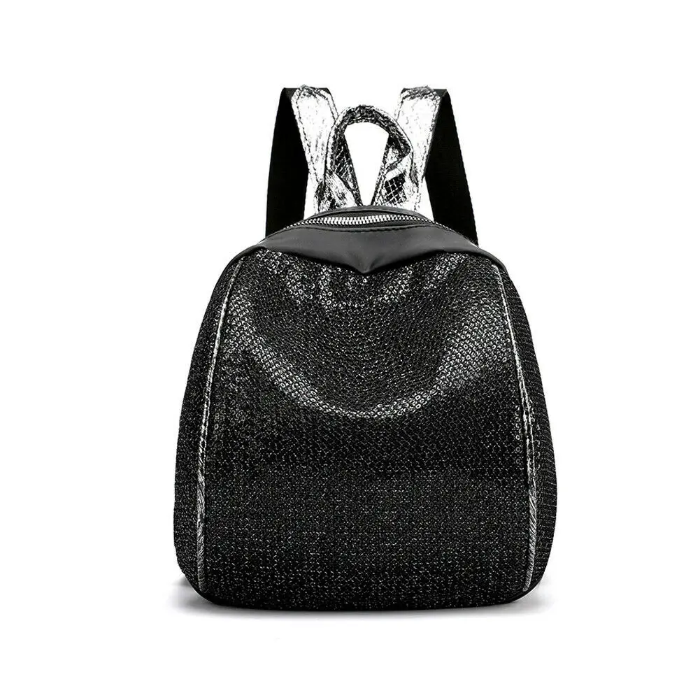 

Local stock Women Sequin Backpack Glitter Bling School Travel Rucksack Shoulder Bag