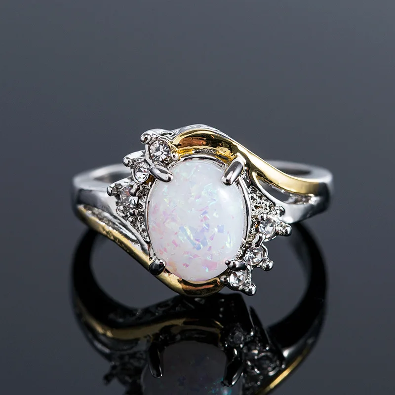 Новые аксессуары двухцветные покрытые микро-Набор Rhinestone кольцо женская памятная