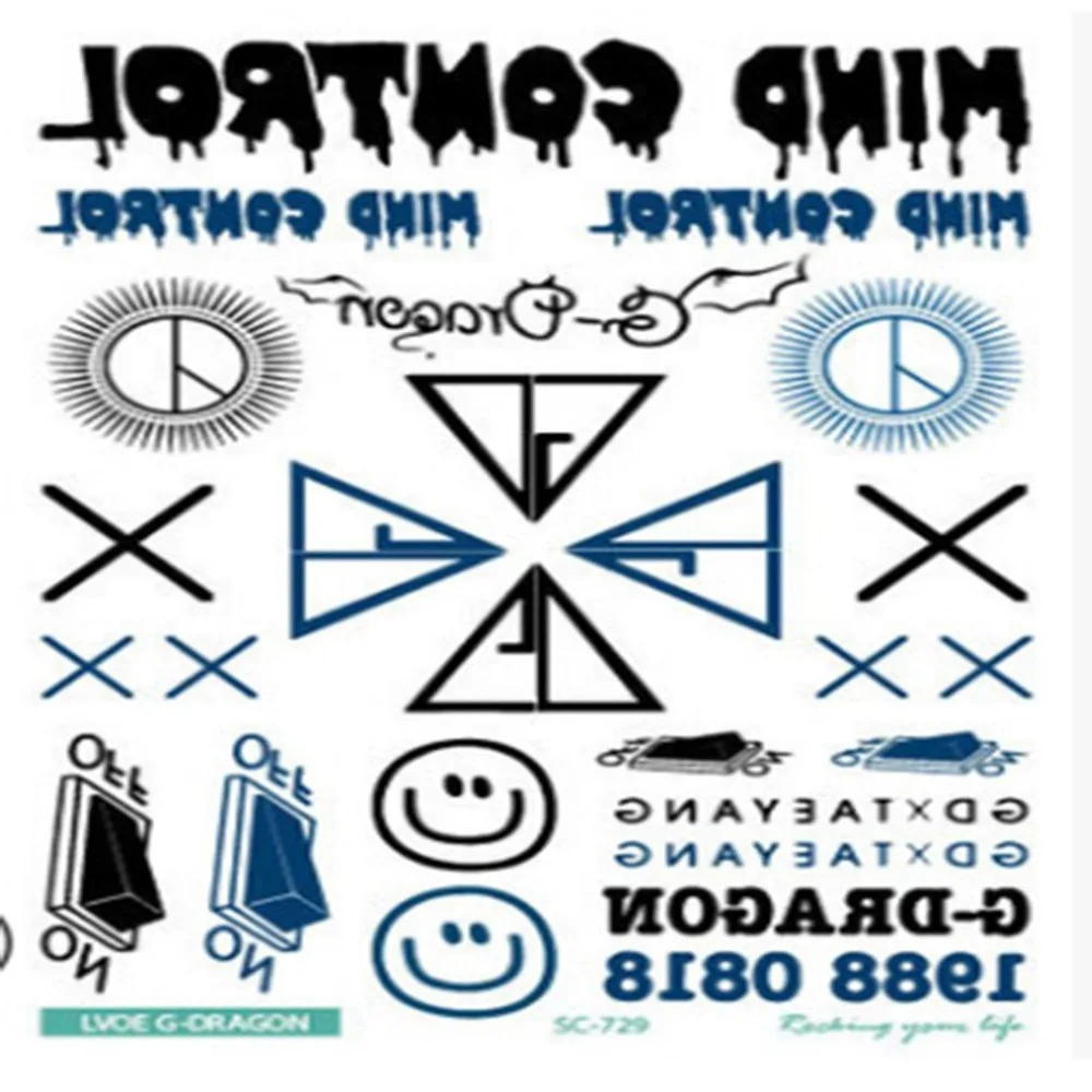 Съемный Поддельные тату временные Стикеры s Универсальный Переводные картинки