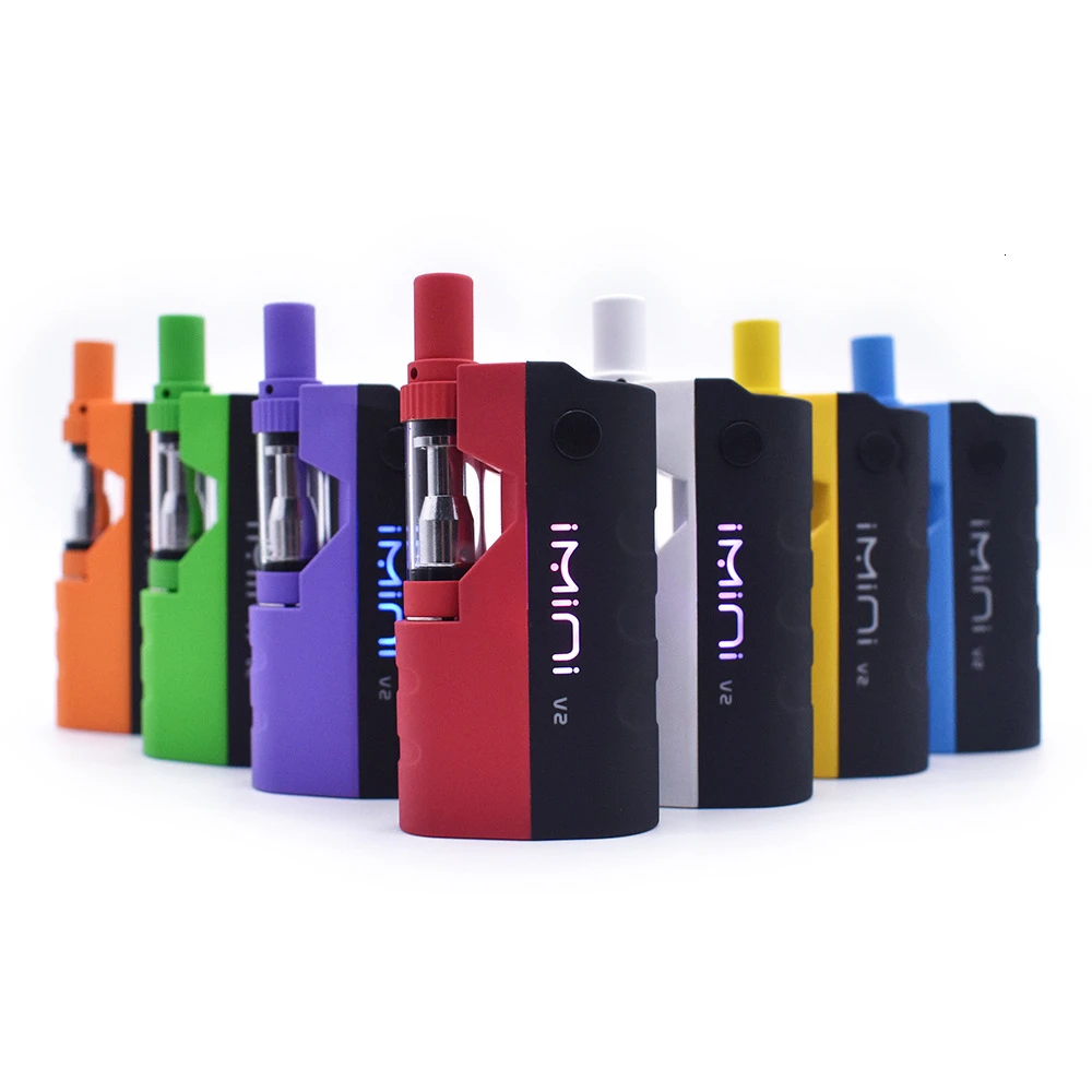 

IMINI V2 Thick Oil Cartridges Vaporizer Battery 650mAh Box Mod 510 Thread Battery With 1.0ml Cbd Wax Atomizer Vape Pen