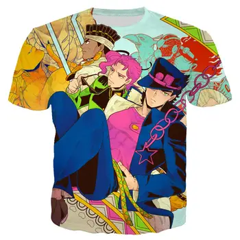 Anime men’s T-shirt Jojo bizarre adventure 3D printe t-shirt men/women Harajuku style streetwear short sleeve top Tshirt 1