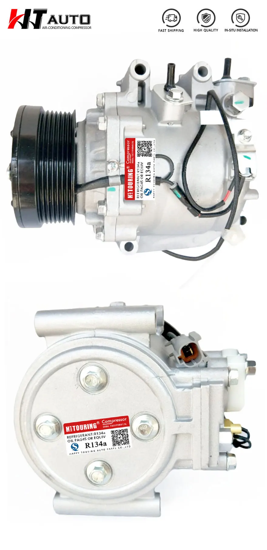 A/C компрессор для автомобиля Honda Civic Седан 1.8L 2006 2007 2008 2009 2010 2011 38810RNAA02 38810RRBA01 3410 4901 4918 38810-RNA-A02