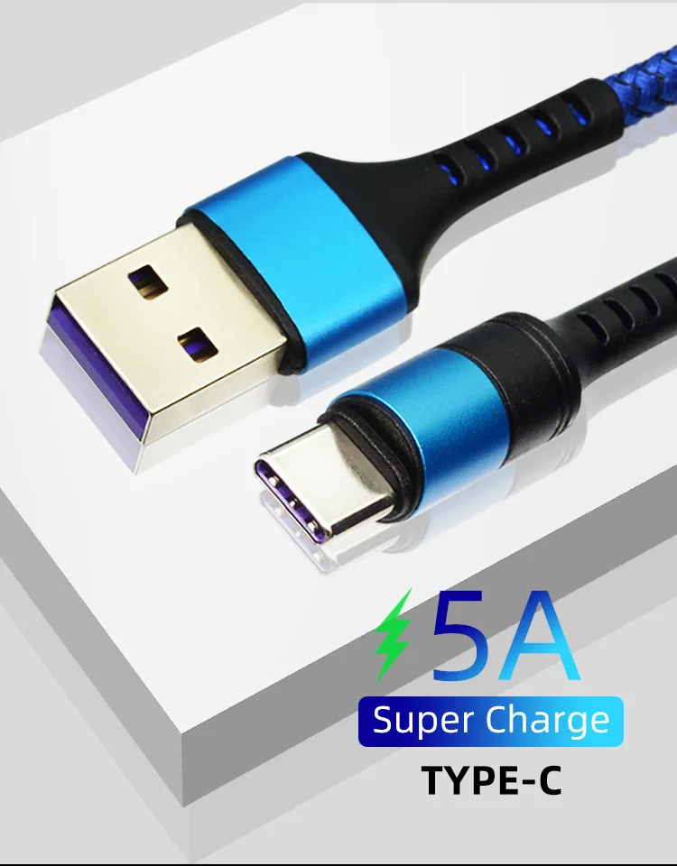 CHAURE usb type C кабель 5a для huawei Xiaomi мобильный телефон кабель для быстрой зарядки синхронизации данных type c кабель для быстрой зарядки 1 м 2 м