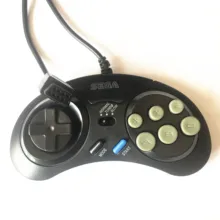 Регулируемая Модель скорости! 6 кнопок Проводной контроллер геймпад для Mega Drive Megadrive sega MD Genesis