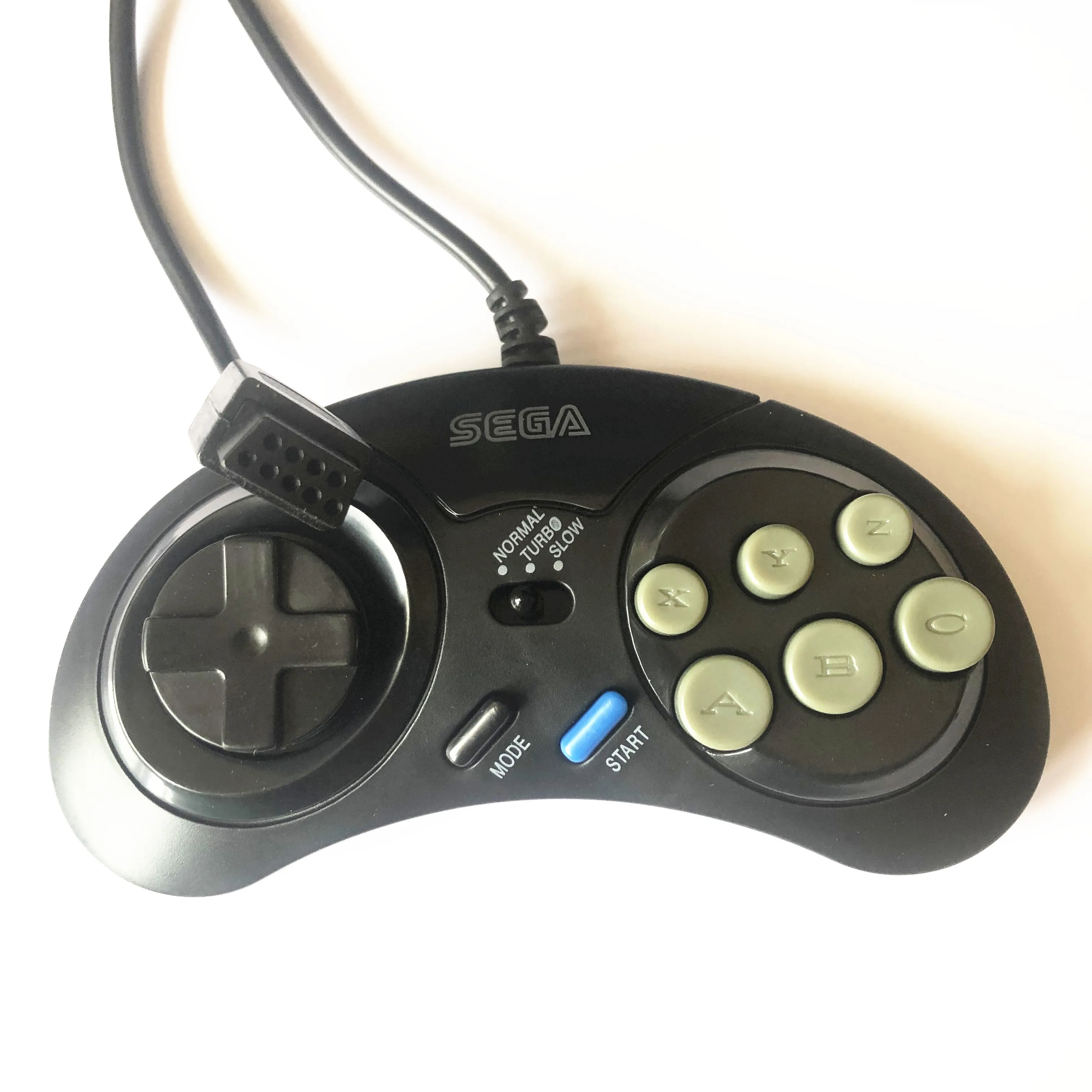 

Adjustable Speed Model ！6 Button Wired Controller Pad Gamepad For Mega Drive Megadrive Sega MD Genesis