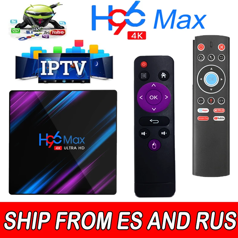 

Youtube tv box H96 max 3318 Android 9.0 H.265 Bluetooth 4.0 WiFi 2.4G/5G keyboard i8 subscription smart TV Android set-top box
