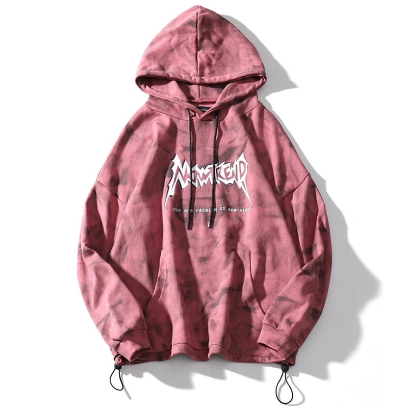 

Plegie Tie Dye Hoodies Unisex Long sleeve Big Pocket Pullover Hooded Sweatshirts Men 2019 Hip Hop Casual Hoodie Streetwear Coats