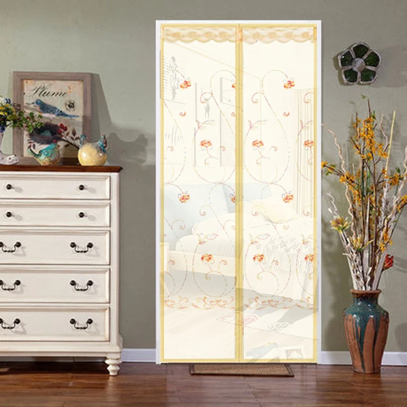 Summer Anti Mosquito Mute Magnetic Mesh Net Anti Insect Fly Bug Curtain Automatic Close Door Screen Kitchen Curtain