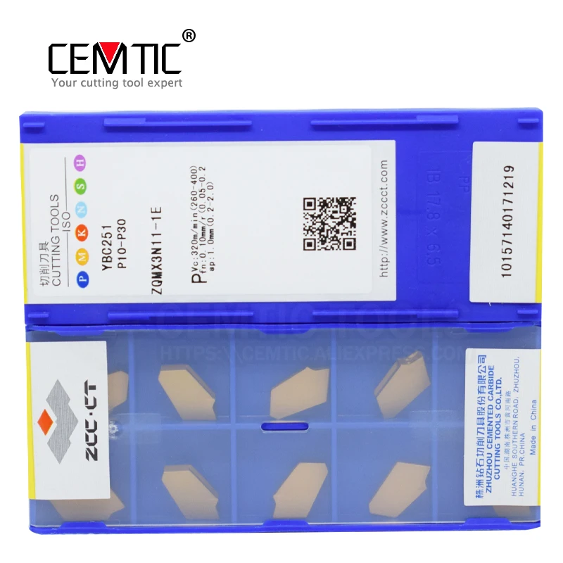 10 шт. ZCCCT 3 мм разделительная вставка ZQMX3N11 1E YBC251 для резки токарного станка SP300