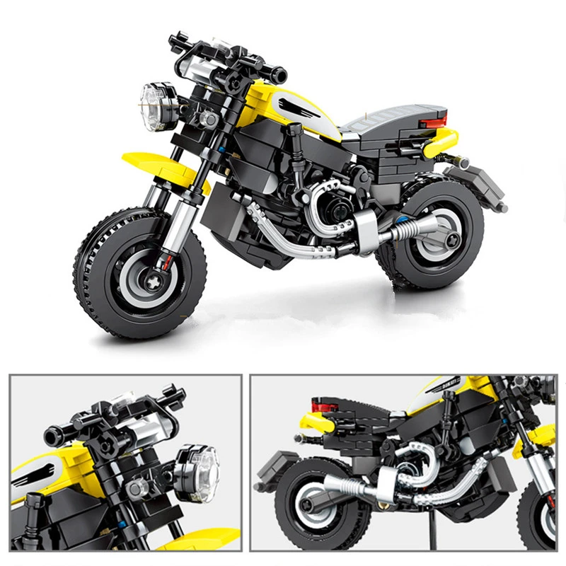 

Creator DIY Motorbike Building Blocks City Motorcycle Scooter Motor Car Mini Model Bricks Educational Toy For Boys Children Gift