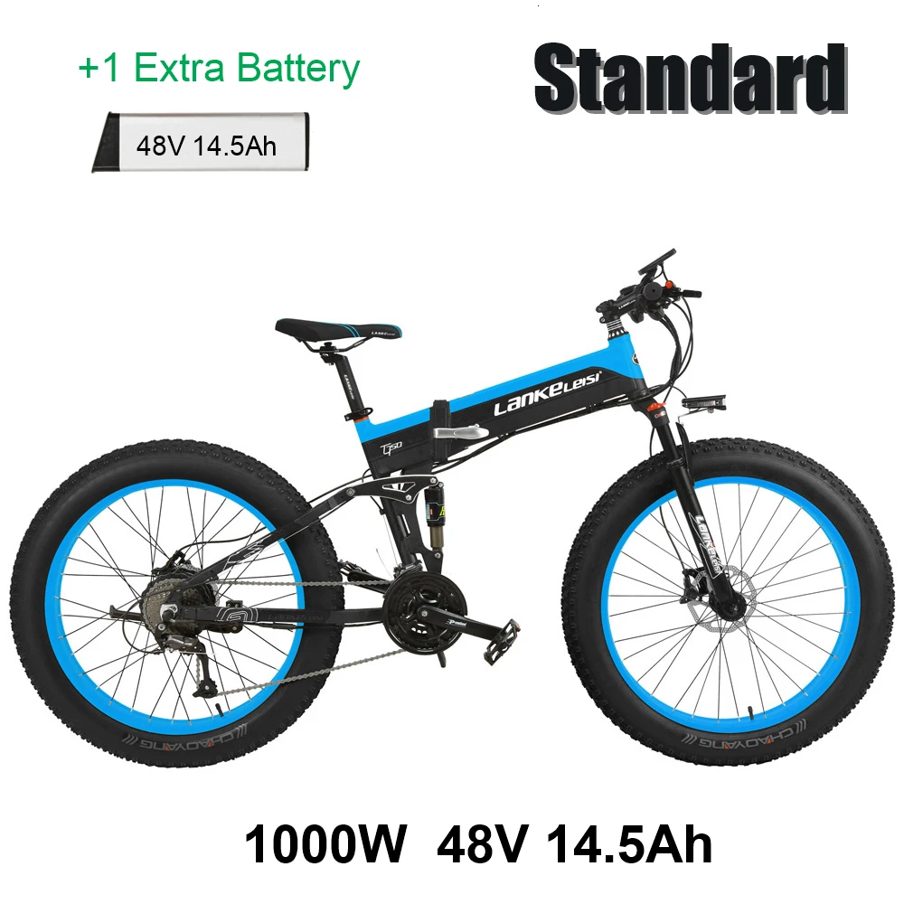 BKBE1000W 14.5A Plus T750plus складной электрический велосипед 48 в 10 А/14.5a литий-ионный аккумулятор 1000 Вт Уровень мощности 5 педалей, датчик, обновленная вилка - Цвет: BKBE1000W 14.5A Plus