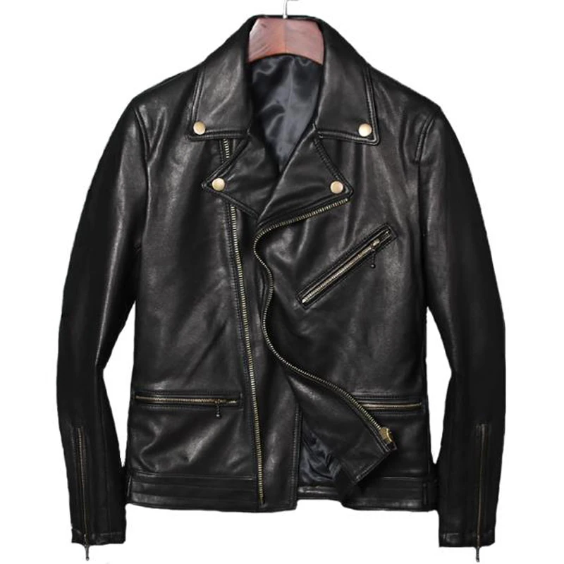 Wholesale Man's Sheepskin Jackets Automotive Coats American Style Oversized Men's Real Leather Jacket Streetwear 5XL A774 | Мужская