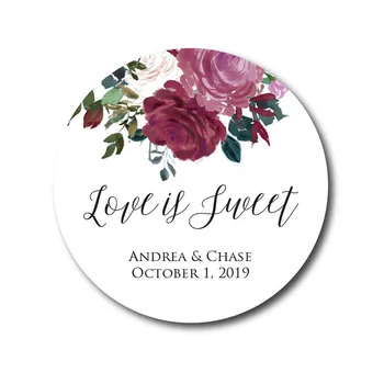 

Custom Wedding Welcome Labels Bag Sticker Guest Sticker Hotel Gift Bag Wedding Flowers Love is Sweet Stickers Thank You Stickers
