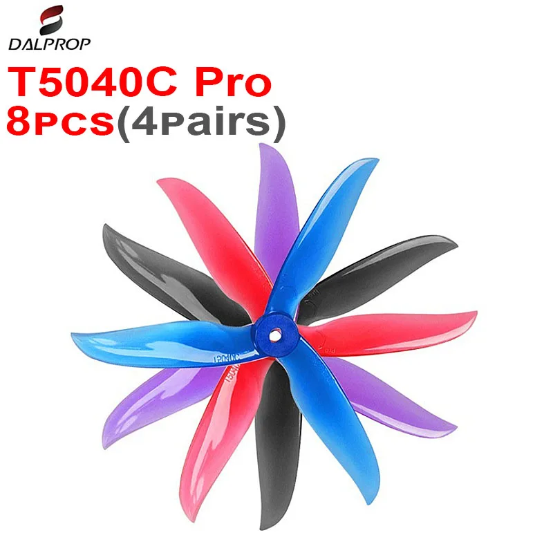 Пропеллер DALPROP CYCLONE T5040C 8 шт. 4 пары 5 дюймов х4 х3 3 лезвия CW CCW стойкий к взрыву