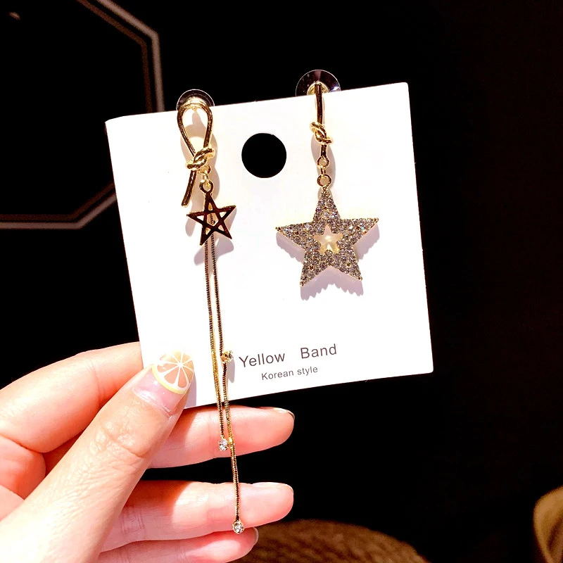 

Crystal Drop Earrings Luxury Shining Gold Color Geometry Round Rhinestone Dangle Earring for Women Wedding Party Jewelry