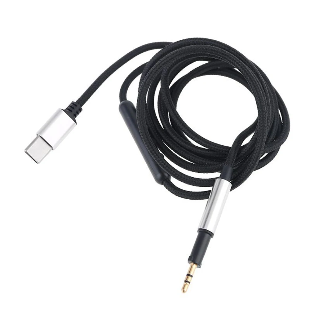 USB Type C to 2.5mm Replacement Nylon Braided Cable Wire Extension Cord for AKG K450 K451 K452 K480 K490 K495 Q460 Headphones