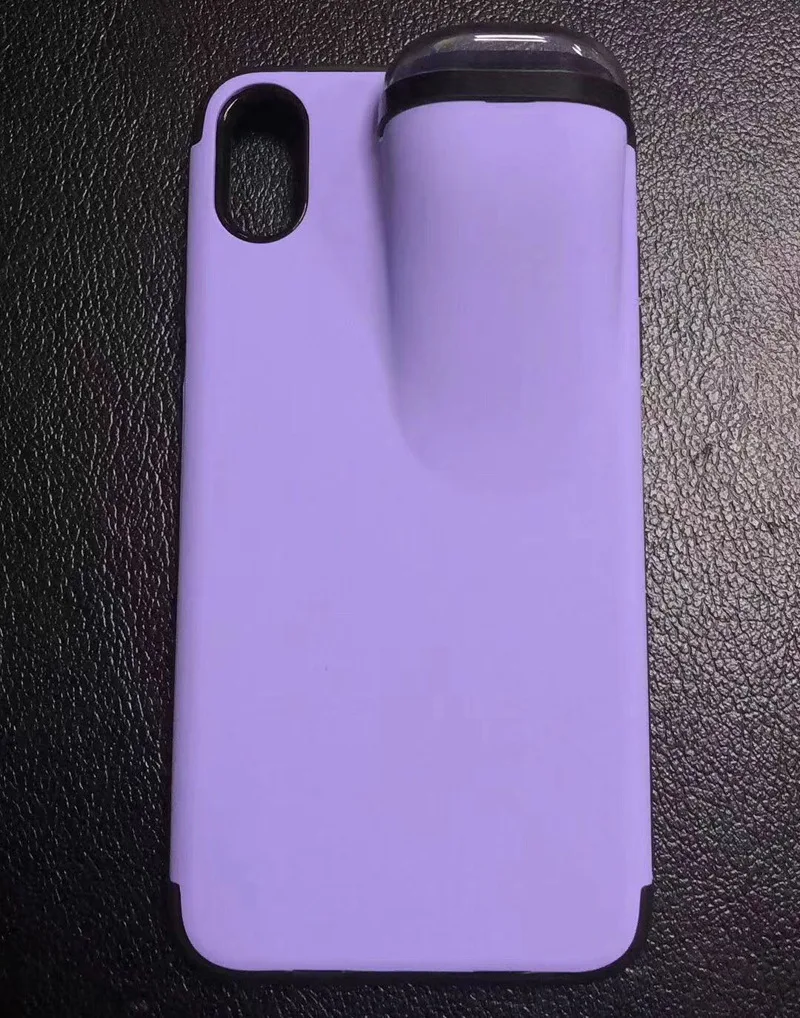 2 в 1, стильный чехол для iPhone 11 Pro Max, силиконовый чехол для Airpods, переносная крышка, матовая поверхность, роскошный дизайн