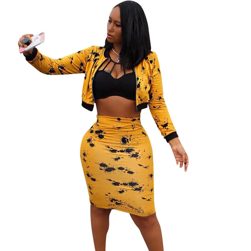 Женский осенне-зимний комплект из двух предметов: куртка-бомбер с длинным