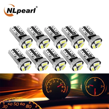 

NLpearl 10x Signal Lamp T5 Led 3528SMD W3W W1.2W Led Car Interior Lights Dashboard Warming Indicator Instrument Lamp 12V White