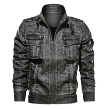 Мужские кожаные куртки высокого качества классический мотоцикл куртка мужская плюс куртка из искусственной кожи Мужская Весна