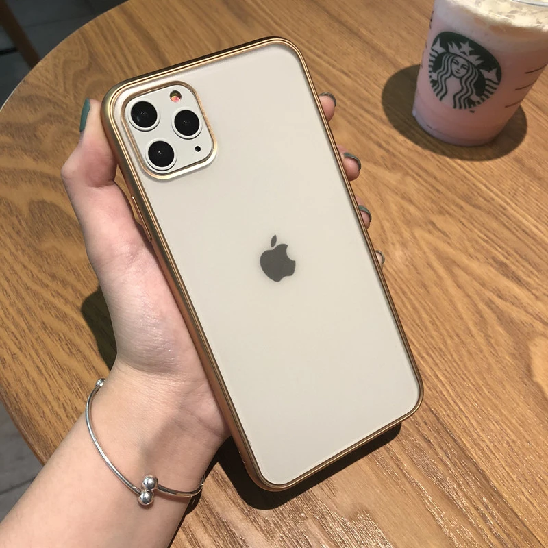 Золотой Для iphone11 ручная оболочка Матирующая прозрачная для Apple 11promax гальванизированная Xsmax мягкая оболочка ультратонкая Xr/x Для Huawei P20/P30/por - Цвет: Золотой