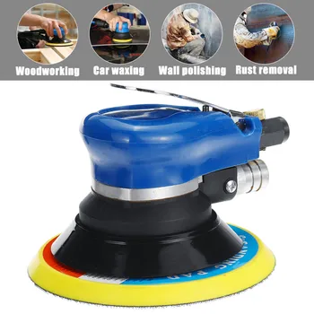 

New 6 Inch Pneumatic Palms Random Orbital Sander Polisher Air Powered Orbit Polisher Dual Action Polishing Grinding Sanding Set