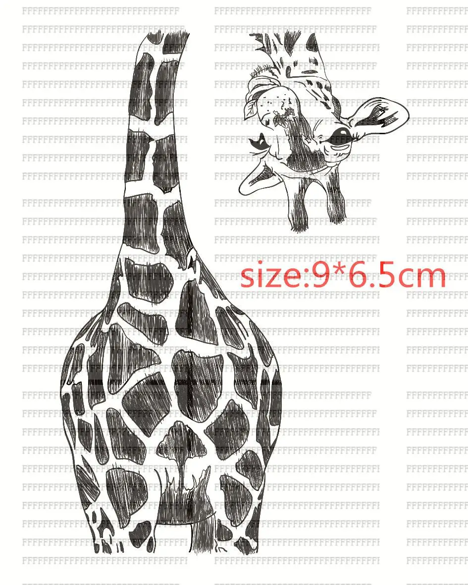 Transparent Silicone Rubber Stamp and Die Sheet Cling Clear Giraffe DIY Scrapbooking Cute Pattern Photo Album