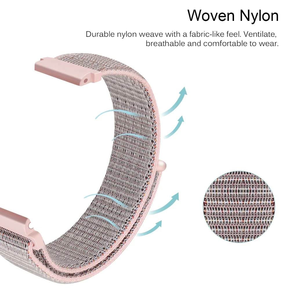 Band For Samsung Galaxy Watch 4 3 classic active 2/Gear S3/S2 Nylon loop correa Bracelet Huawei watch GT 2e pro strap 22mm 20mm 2