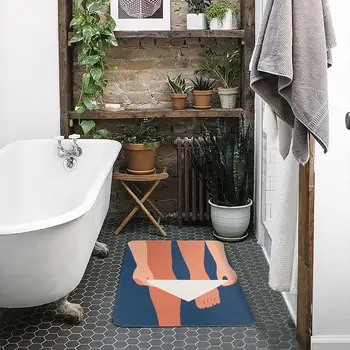 

Modern Ultra-thin Bathroom Rug Felt Non-slip Carpet Area Rugs Bath Room Rug Kitchen Floor Mats Doormat Chic Home Office Decor