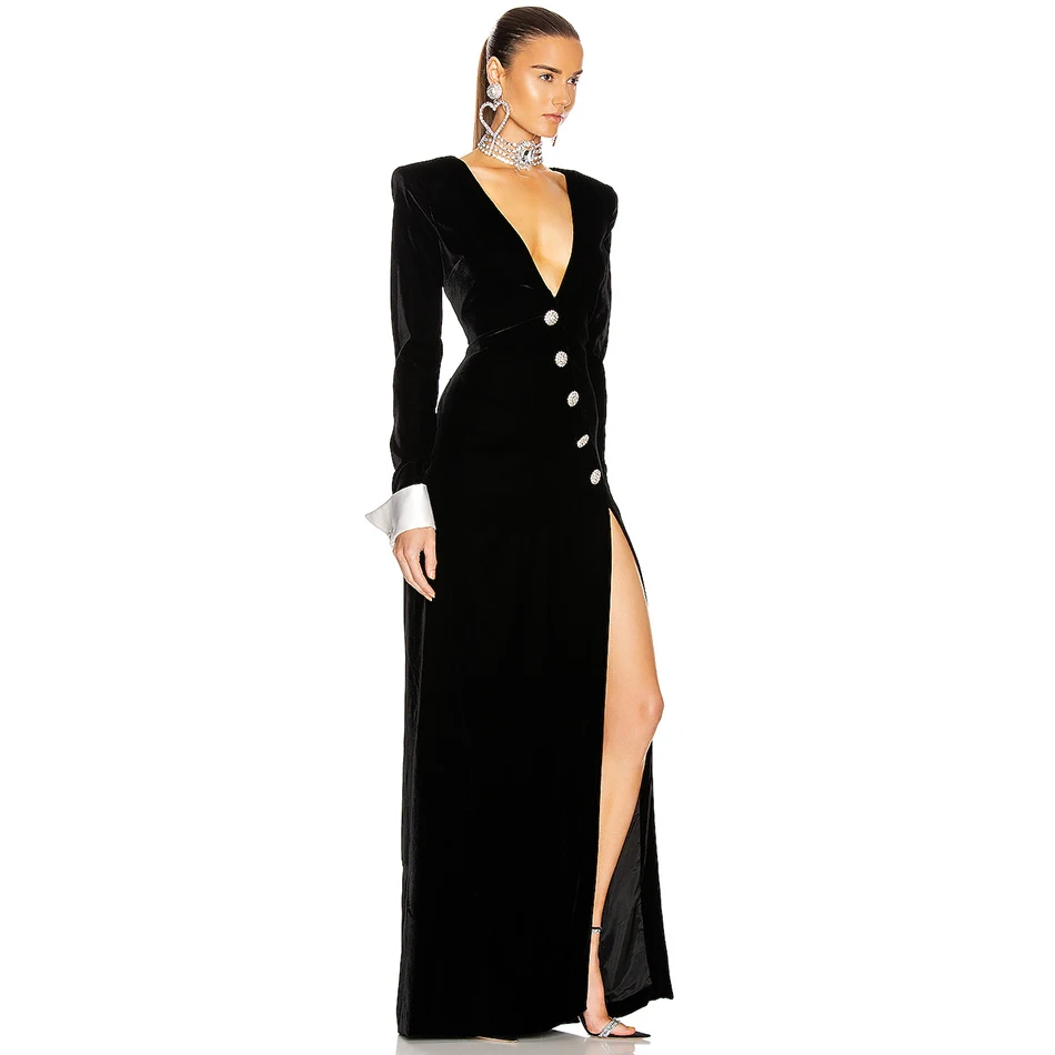 Adyce 2020 New Autumn Women Long Sleeve Maxi Dress