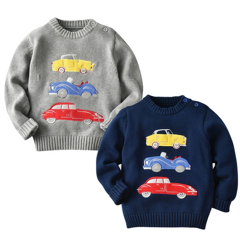 1 6 anos meninos camisolas outono inverno crianças malha um carro suéteres  pulôver casual crianças topos bebê roupas de inverno meninos camisola| | -  AliExpress