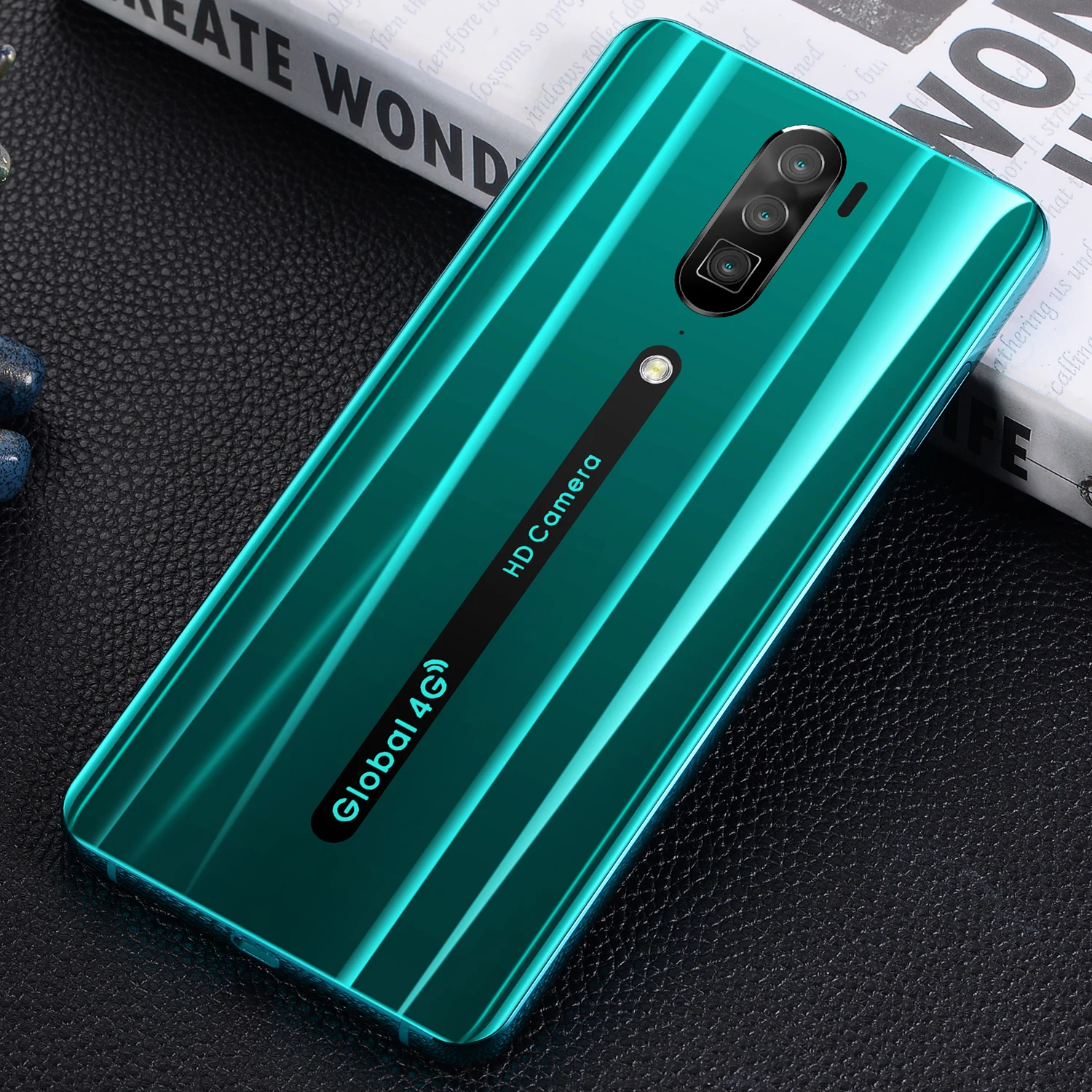 Зеленый Rino смартфон Android 4G мобильные телефоны глобальная версия 6,3 дюймов две sim-карты Разблокированный Мобильный Телефон капля воды экран - Цвет: Зеленый