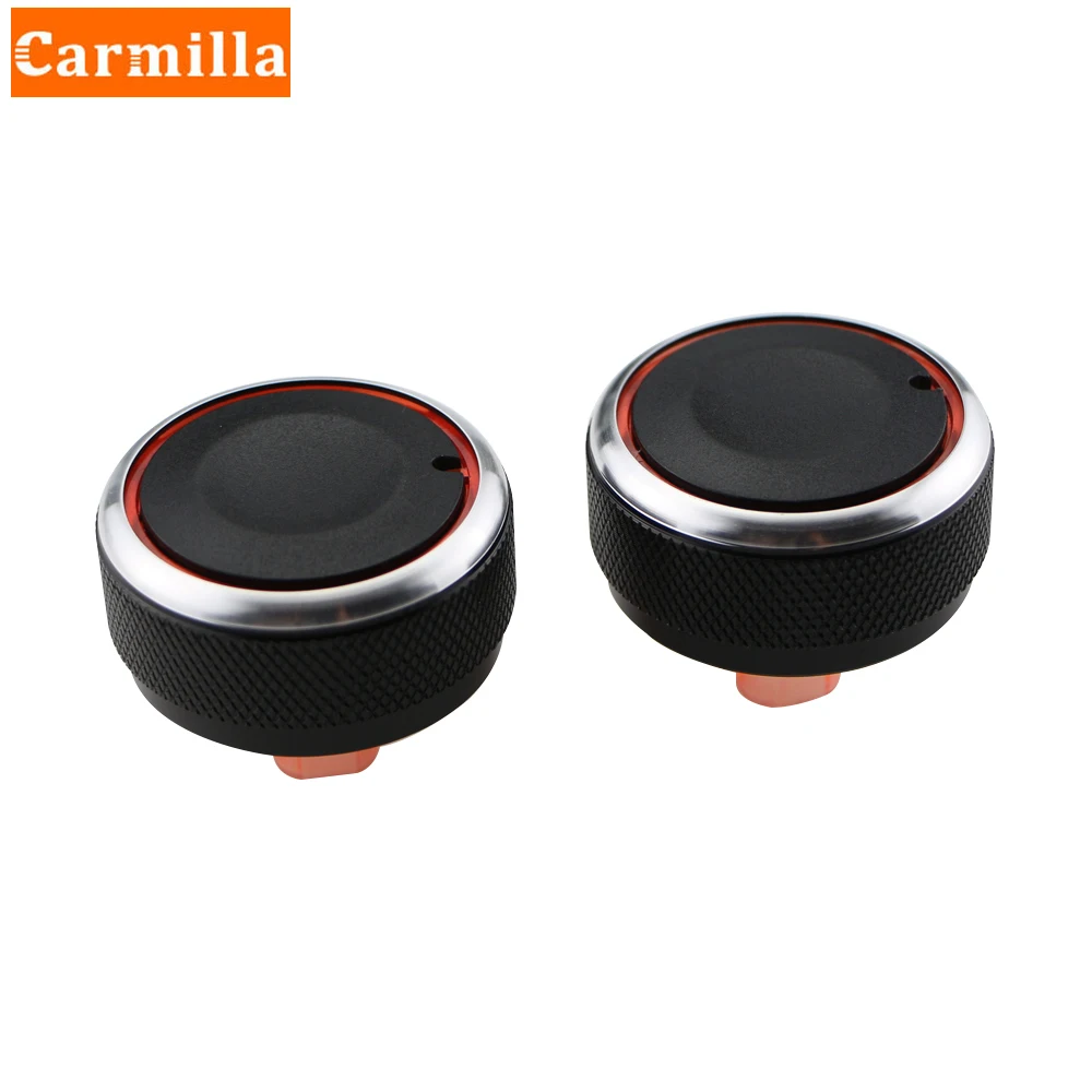 Carmilla 인테리어 부품 KIA RIO K2 KX 크로스 현대 솔라리스 2017-2021 에어컨 노브 AC 컨트롤 스위치 노브 2 개/대