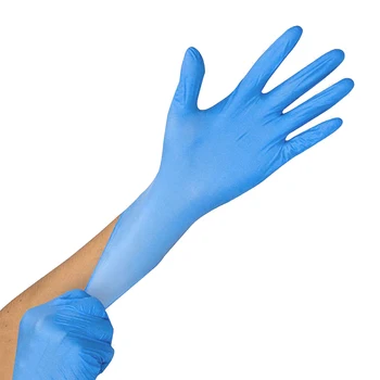 

20PCS Disposable Powder Free Black & Blue Nitrile Disposable Gloves Food Free Disposable Work Safety Gloves