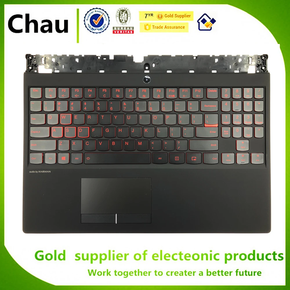 Capa de Proteção para Tablet Lenovo Plataforma Y530 Y7000 Capa com Descanso para as Mãos do Teclado Eua com Touchpad Vermelho