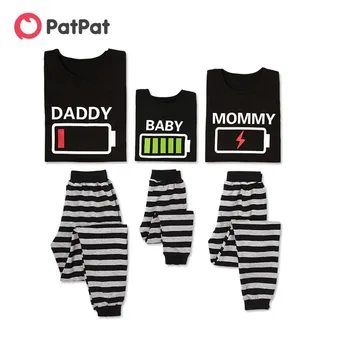 

PatPat Autumn And Winter Casual Festival Parent-child Long-sleeved Cute Santa Claus Pattern Matching Christmas Pajamas Set