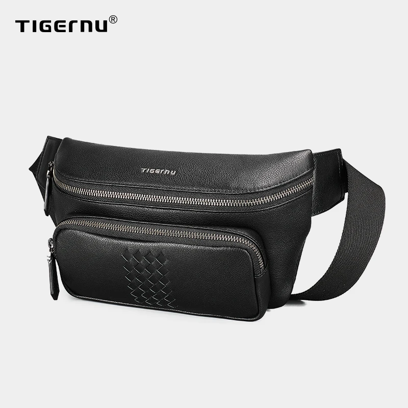 Tigernu Роскошные нагрудные сумки из натуральной кожи модные через плечо для мужчин